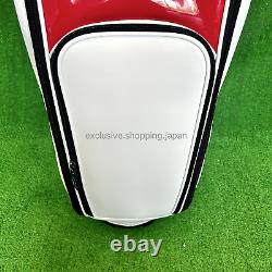 TaylorMade Golf Auth-Tech Cart Bag 9.5 x 47 inch 5-way White / Navy / Red 2024