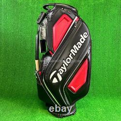 TaylorMade Golf Auth-tech Cart Bag 9 x 47in 4-way Men's 2025 Model Black / Red