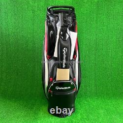 TaylorMade Golf Auth-tech Cart Bag 9 x 47in 4-way Men's 2025 Model Black / Red