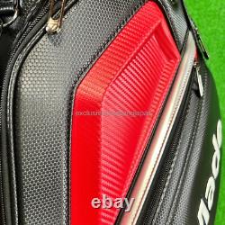 TaylorMade Golf Auth-tech Cart Bag 9 x 47in 4-way Men's 2025 Model Black / Red