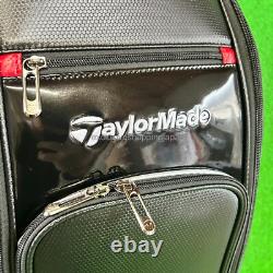 TaylorMade Golf Auth-tech Cart Bag 9 x 47in 4-way Men's 2025 Model Black / Red