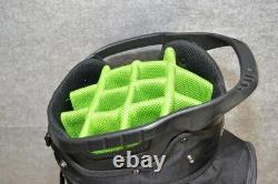 TaylorMade Golf Bag 14-Way Black Green Cart Large With Rain Hood Divider Strap