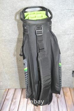 TaylorMade Golf Bag 14-Way Black Green Cart Large With Rain Hood Divider Strap