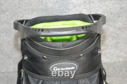 TaylorMade Golf Bag 14-Way Black Green Cart Large With Rain Hood Divider Strap