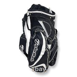 TaylorMade Golf Bag Black and White 14 Way Carry Shoulder strap cart lock