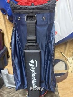 TaylorMade Golf Cart Bag Blue/Black/White, 14-Way with Rain Cover