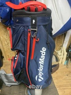 TaylorMade Golf Cart Bag Blue/Black/White, 14-Way with Rain Cover
