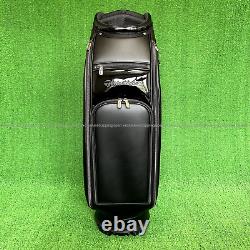 TaylorMade Golf Cart Bag Premium Modern 9.5 in Black Divider 4 way Single Strap