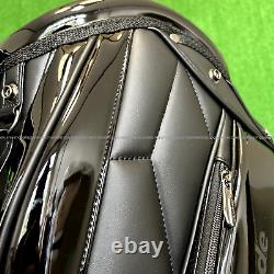 TaylorMade Golf Cart Bag Premium Modern 9.5 in Black Divider 4 way Single Strap