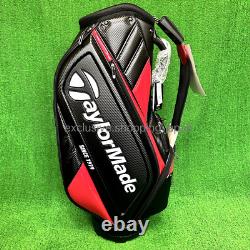 TaylorMade Golf Cart Bag TM24 Auth-Tech 9.5 x 47 inch 5-way Black Red Caddy Bag