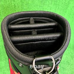 TaylorMade Golf Cart Bag TM24 Auth-Tech 9.5 x 47 inch 5-way Black Red Caddy Bag
