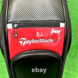 TaylorMade Golf Cart Bag TM24 Auth-Tech 9.5 x 47 inch 5-way Black Red Caddy Bag