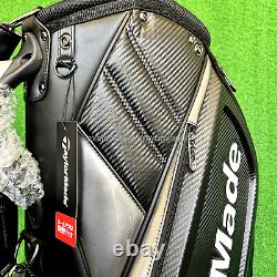 TaylorMade Golf Cart Caddy Bag TM24 Auth-Tech 9.5 x 47in 5-way Black Gun Metal