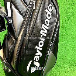 TaylorMade Golf Cart Caddy Bag TM24 Auth-Tech 9.5 x 47in 5-way Black Gun Metal