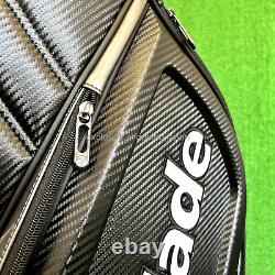 TaylorMade Golf Cart Caddy Bag TM24 Auth-Tech 9.5 x 47in 5-way Black Gun Metal