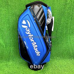 TaylorMade Golf Cart Caddy Bag TM24 Auth-Tech 9.5 x 47inch 5 way Blue / Black