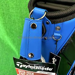 TaylorMade Golf Cart Caddy Bag TM24 Auth-Tech 9.5 x 47inch 5 way Blue / Black