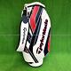 Taylormade Golf Club Bag Sports Modern White Red Black 9.5 X 47 In 5way Divider