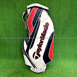 TaylorMade Golf Club Bag Sports Modern White Red Black 9.5 x 47 in 5way Divider