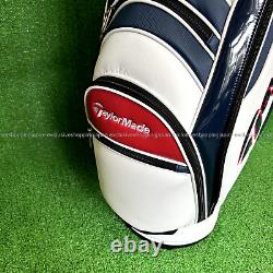 TaylorMade Golf Club Bag Sports Modern White Red Black 9.5 x 47 in 5way Divider