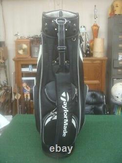 TaylorMade Light Cart Staff Golf Bag 6-way Black & White with CLUB CORP logo