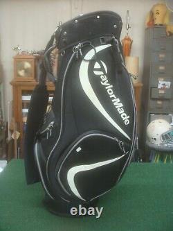 TaylorMade Light Cart Staff Golf Bag 6-way Black & White with CLUB CORP logo