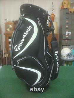 TaylorMade Light Cart Staff Golf Bag 6-way Black & White with CLUB CORP logo