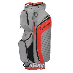 TaylorMade Mens Cart Lite Cart Golf Bag 2020 Grey/Blood Orange