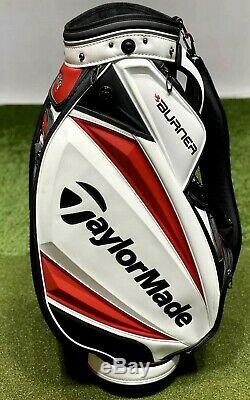 TaylorMade R9 TP Burner T2 Demo Cart Staff 8.5 Golf Bag + Rain Hood MINT! #2256