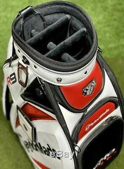 TaylorMade R9 TP Burner T2 Demo Cart Staff 8.5 Golf Bag + Rain Hood MINT! #2256