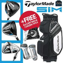 TaylorMade SIM MAX Men's Full Golf Set (Driver+3W+Irons+Bag+Balls) NEW! 2020