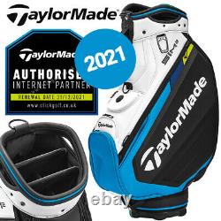 TaylorMade SIM2 Tour Golf Cart Bag 6-WAY Black/White/Blue NEW! 2021