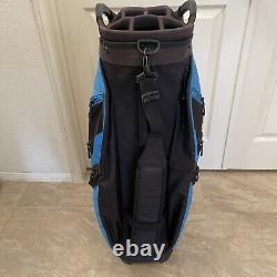 TaylorMade Supreme Cart Bag 14 Way Blue/ Black With Rain Cover