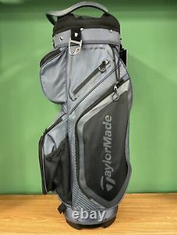 Taylormade 8.0 Cart Golf Bag Charcoal Black- 14 way top