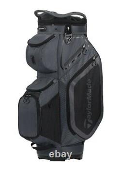 Taylormade 8.0 Cart Golf Bag Charcoal Black- 14 way top