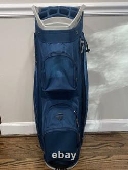 Taylormade Kalea Premier Cart Bag Blue 15-Way Divide Single Strap Golf Bag Used