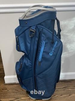 Taylormade Kalea Premier Cart Bag Blue 15-Way Divide Single Strap Golf Bag Used