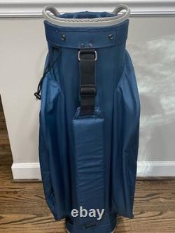 Taylormade Kalea Premier Cart Bag Blue 15-Way Divide Single Strap Golf Bag Used