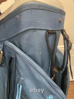 Taylormade Kalea Premier Cart Bag Blue 15-Way Divide Single Strap Golf Bag Used