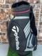 Taylormade Staff Tour Cart Golf Bag Black Gray White Red Strap 6 Way Euc