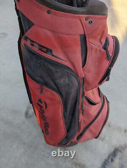 Taylormade Supreme Red Cart Golf Bag 15-Way with Raincover