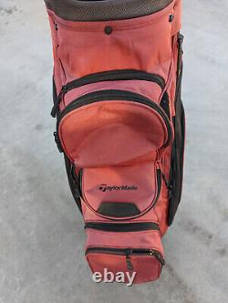 Taylormade Supreme Red Cart Golf Bag 15-Way with Raincover