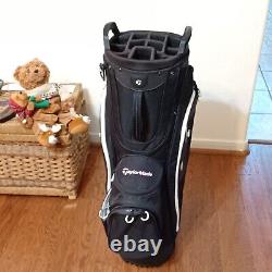 Taylormade TM17 2017 Cart Lite Golf Bag Black White 14 Way 10 Pockets. Mint. PO