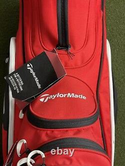 Taylormade TM17 2017 Cart Lite Golf Bag Red Black White 14-Way Divide Strap