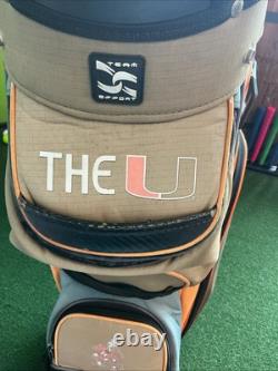 Team Effort golf Cart bag Miami Hurricanes 14-way With No Rain Cover