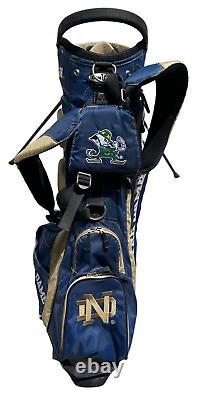 Team Golf Notre Dame Fighting Irish Cart Bag 14-Way Divider Navy Blue & Gold