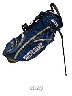 Team Golf Notre Dame Fighting Irish Cart Bag 14-Way Divider Navy Blue & Gold