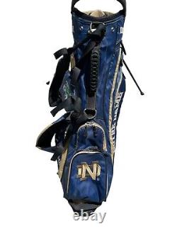 Team Golf Notre Dame Fighting Irish Cart Bag 14-Way Divider Navy Blue & Gold