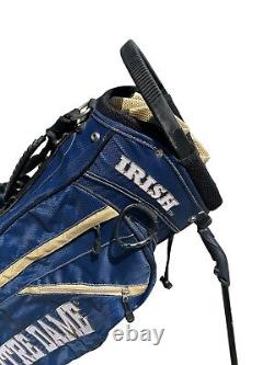 Team Golf Notre Dame Fighting Irish Cart Bag 14-Way Divider Navy Blue & Gold