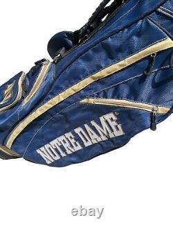 Team Golf Notre Dame Fighting Irish Cart Bag 14-Way Divider Navy Blue & Gold